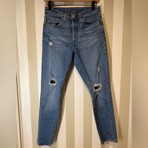 Levi's 501 Skinny Blue Denim Jeans 27x28